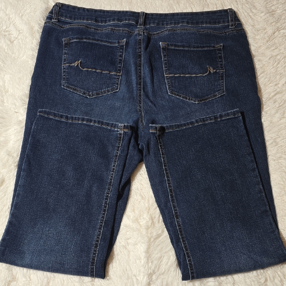 Dark Blue Denim Capri Jeans Size 16 Short